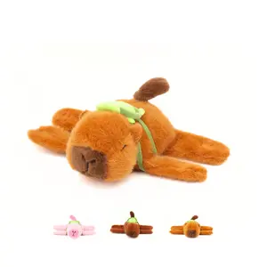 Capybara Plush Slap Bracelet with Spinning Tail – Soft Cuddly Toy, Assorted Colors, Cute Animal Gift for Kids Interactive Realistic Bunny