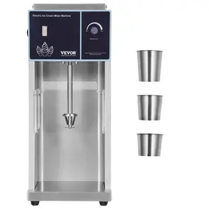 【fathersdaygift】VEVOR Ice Cream Blender 400W High-Speed Ice Cream Maker Mixer Stir Machine 4200RPMStepless Speed Adjustment304 Stainless Steel Ice Cream Shaker3 Hand CupsMake Various Flavors of Ice Cream
