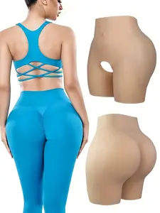 Silicone Butt Lifting Shorts, High Waist Shaping Biker Shorts, Waist Trainer Underwear, Shapewear, Underwear, Unisex, Thickened Design, Lift Buttocks & Peach Butt, Suitable For Daily Wear & Sports, Confident Shaping