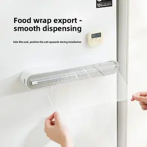 Magnetic Kitchen Wrap Cutter Box | Adjustable Plastic Wrap & Aluminum Foil Dispenser | Home Use for Easy Food Storage | Refrigerator Friendly | Safe Food Grade Material | Ideal for Families & Cooks