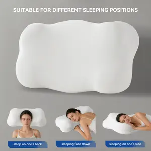 Cloud Pillow - Ergonomic Memory Foam Pillows, Adjustable Cervical Neck Support Pillow with Breathable Pillowcase for Side Back Stomach Sleepers (23.6 x 13.8 Inch)