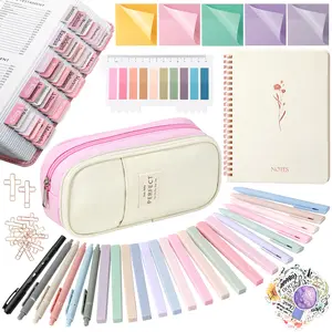 Bible Study Supplies Journaling Kit with Tabs Highlighter Notebook Pen Case Bible Annotation Set for Women Students Beginner Christian Gifts Easter Gift - Scripture Stickers