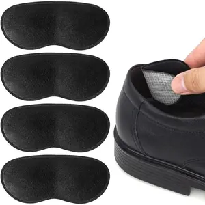 Heel Grips for Men and Women, Self-Adhesive Heel Cushion Inserts Prevent Slipping, Rubbing, Blisters, Foot Pain, and Improve Shoe Fit - 2pairs + Extra 1 Shoe Horn (Black)