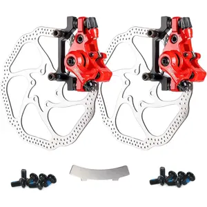 Disc  Kit, Including Front and Rear Caliper, 160mm Rotor, Mechanic Tool-Free Pad Adjuster for Mountain , Road , Fixed Gear , MTB, BMX