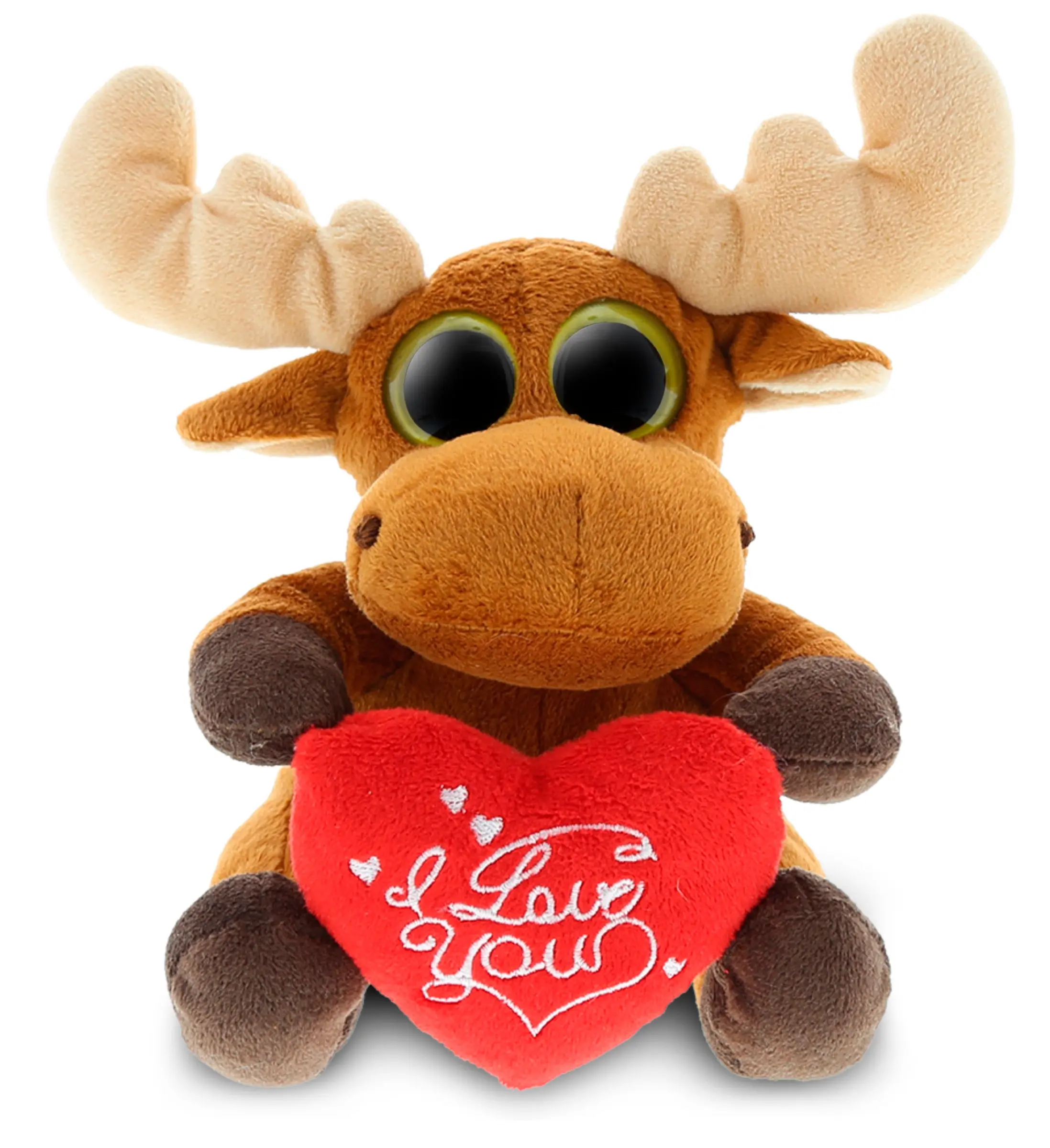 PLUSH I LOVE YOU RED HEART - BIG EYE 6' PLUSH - MOOSE