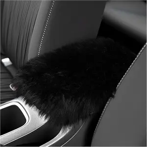 Soft  Center Console Cover, Arm Rest Cover for  with Elastic Straps to  , Armrest Cushion Universal  Decorations for  SUVs  (Black)