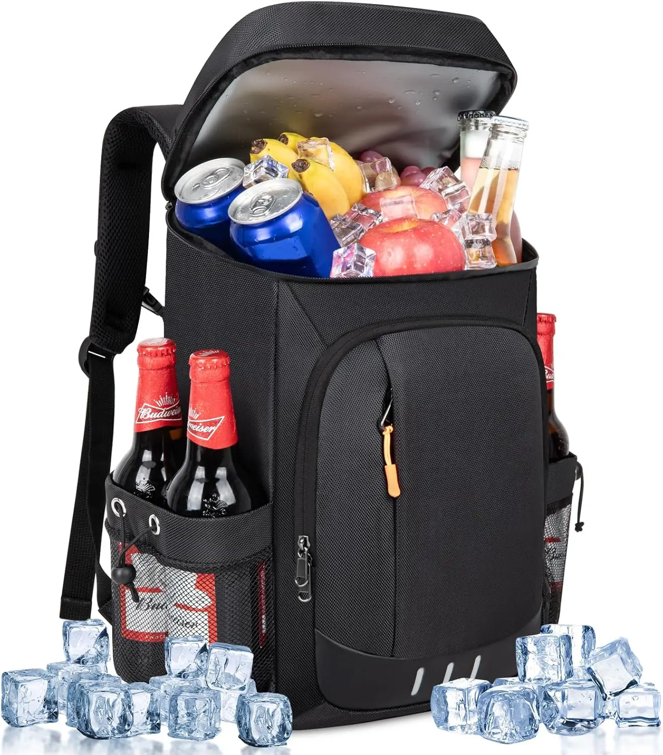 Cooler Backpack- 40 Cans Insulated Backpack Cooler for Men & Women Portable Leak Proof Lunch Backpack Cooler Bag for Beach Picnic Travel Work Camping Hiking-BlackGift..