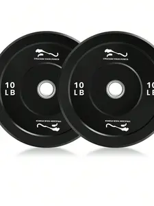 Gaomon 35 LB Pair 2-Inch Rubber Barbell Plates Weight Equipment - Reinforced Steel Inserts, High-Density Rubber, Textured Grip for Secure Hold, Noise-Reducing, Floor-Protecting for Home Gym Strength Training