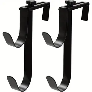 Adjustable Pool Pole Hanger, 2 Counts Adjustable Aluminum Pool Pole Hanger, Pool Fence Hooks for Pool Poles, Swimming Pool Pole Hook, Fence Hooks for Pool Hose