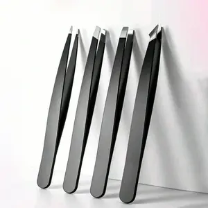 Professional Stainless Steel Eyebrow Tweezers Set, Precision Brow Grooming Tool, Facial Hair Removal, Eyebrow Trimmer, Beauty Tools, Precision Grip