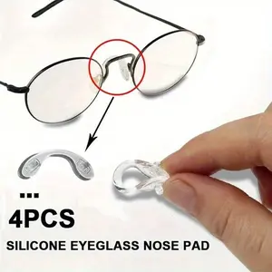4 Pairs Anti-Slip Grip Nose Pads for Glasses, High-Profile Temple Tips, Comfortable Eyewear Accessories, Durable and Secure Fit