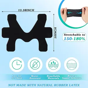 enhance elastic kinesiology,Unisex Athletic Support Tape - 10 Pcs Waterproof, Breathable Cotton Elastic Stretch Tape for Ankle Sprain, Running; Enhances Ligament & Muscle Stability, Provides Pain Relief (Black)
