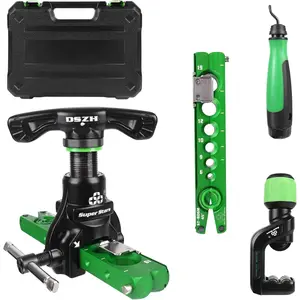 Tool Kit 1/4"-3/4" HVAC Single Flare Tool, 45° Eccentric Type Manual Tubing Tool Kit, Deburring Tool for Pipe
