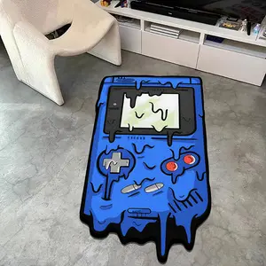 Game Console Pattern Floor Mat, Creative Non-slip Floor Carpet, Decorative Area Rug for Home Living Room Bedroom, Home Decor, Print Rug, Play Rug