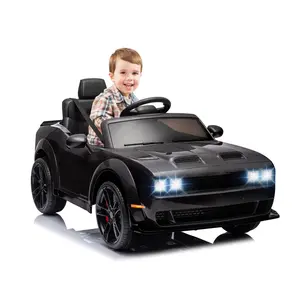 【Christmas Gift】Red 12V Ride On Go Kart For Kids With 45W Brushless Motor Variable Speed Five Mile Per Hour Drift System Led Lights Music Low Power Alarm And Safety Features Suitable For Ages Eight To Twelve Red