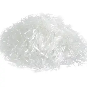 Fiberglass for Cement Mortar Concrete Reinforcement Anti-Seepage and Anti-Cracking Cement Mix for Building Walls Garden Floor White 3/4"(19MM) 4lb/Pack