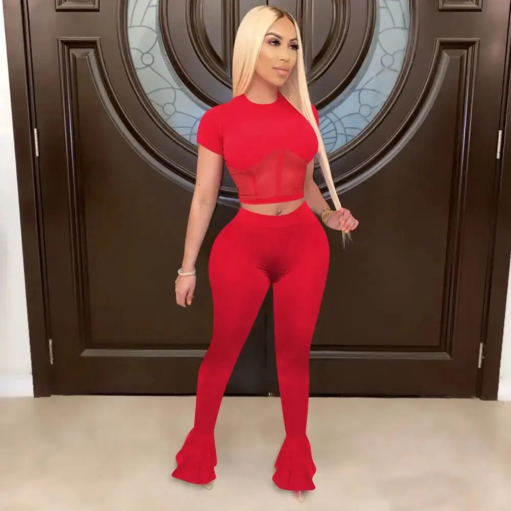 2 piece set women two piece set summer clothes crop top pants two pieces sets women outfits sexy