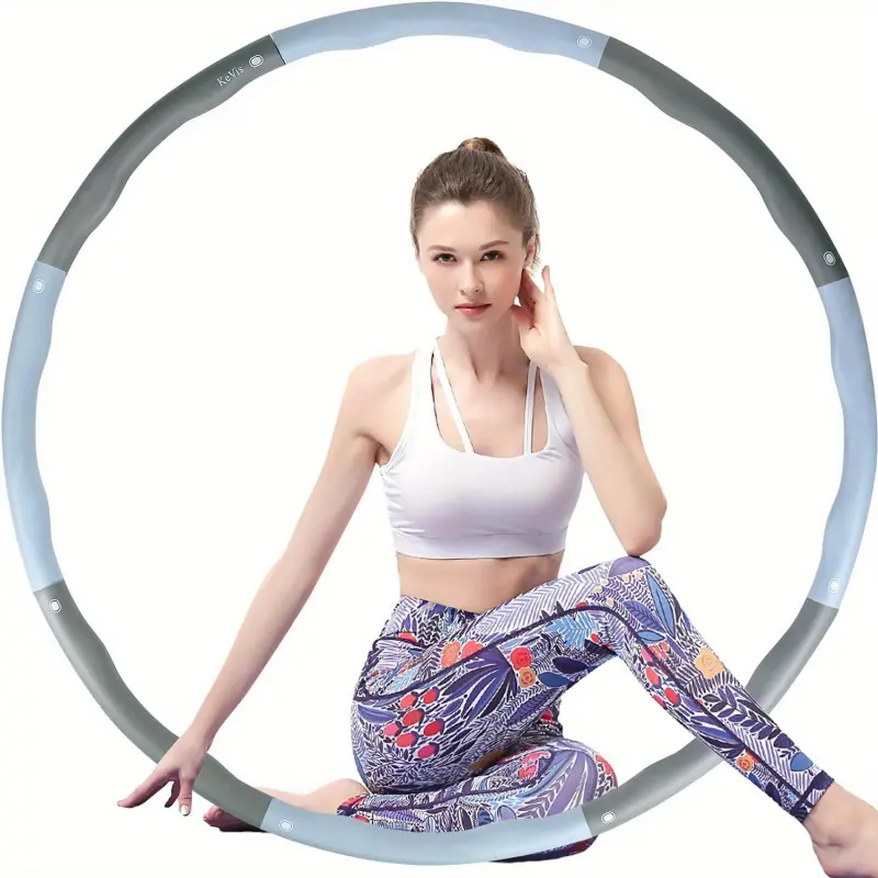 Adjustable Weighted Fitness Hoop for Adults, Soft Silicone Abdominal Exercise Aid, Detachable Portable At Home Gym Equipment, Abdominal Exercise Aid Fitness Circles, Fitness For Everyone