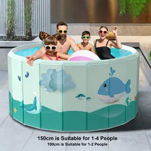 1piece No-Inflation Foldable Round Swimming Pool Home Outdoor Thickened Pool Fence Game Sand Pit Durable Design Easy Assembly