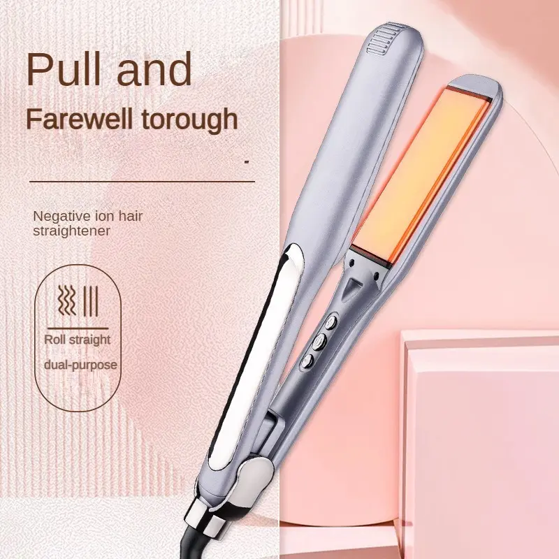2025 Newest Ceramic Negative Ion Hair Straightener with Smart LCD Display - 30s Fast Heat Up, 450°F Adjustable Temperature, Frizz Control, Negative Ion Straightener