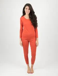 Women's Solid Orange Pajamas