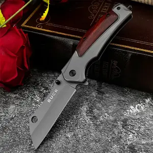 BK High-Hardness Wear-Resistant Folding Knife 5Cr13MoV steel blade 420 steel + colored wood handle Ideal holiday gift Practical pocket knife for outdoor camping and hiking Fishing knife Folding Pocket Knives Survival Tools Survival Gear Survival Supplies