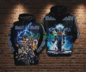 New "Iron-Maiden" Limited Edition Over Print 3d Hoodie Lightweight Hoodie S-5XL