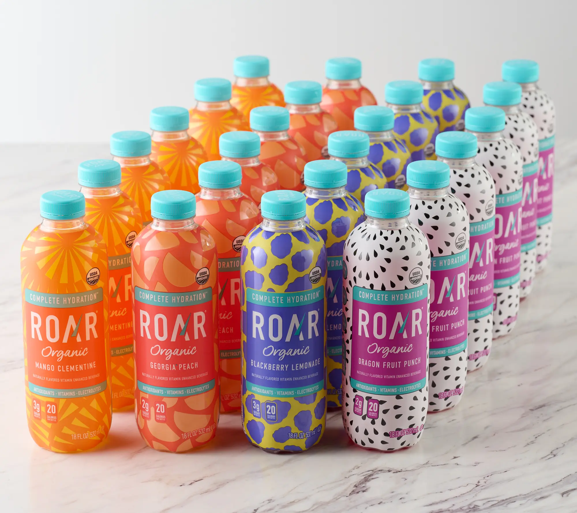Roar Organic (24) 18oz Btls Vitamin & Electrolyte Beverage Roar Organic (24) 18oz Btls Vitamin & Electrolyte Beverage