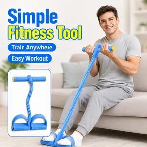 Multi-functional Pedal Resistance Band Trainer – Portable Foot Pedal Fitness Equipment Home Gym Full Body Workout Machine, Exercise Sit-ups, Yoga, Abdominal Training
