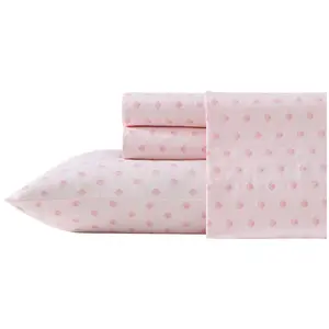 Laura Ashley Scallop Dollop Pink Queen Sheet Set