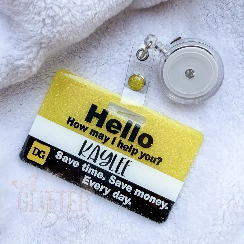 Custom DG Glitter Name + Title Badge Set Custom DG Glitter Name + Title Badge Set