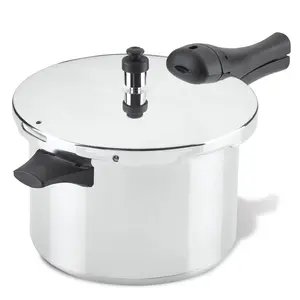 Farberware 6-Quart Stovetop Pressure Cooker - Aluminium Cookware with Silicone Lid & Airtight Seal - Sturdy Handles for Easy Cooking