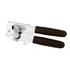 212 MAIN Portable Can Opener (White, Pack of 6) - 8 1/2 x 4 x 1 1/2 in Kitchen Utensils for Everyday Use, Silicone Grip Handles, Large Crank for Easy Lid Removal, Magnetic Lift Feature with Magnets