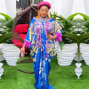 Women's Plus Size African Dashiki Ankara Sequin Kaftan Dresses - Long Maxi Gown, Classy Modest Dresses for Muslim Wedding Parties, Summer Africa-Inspired Outfit