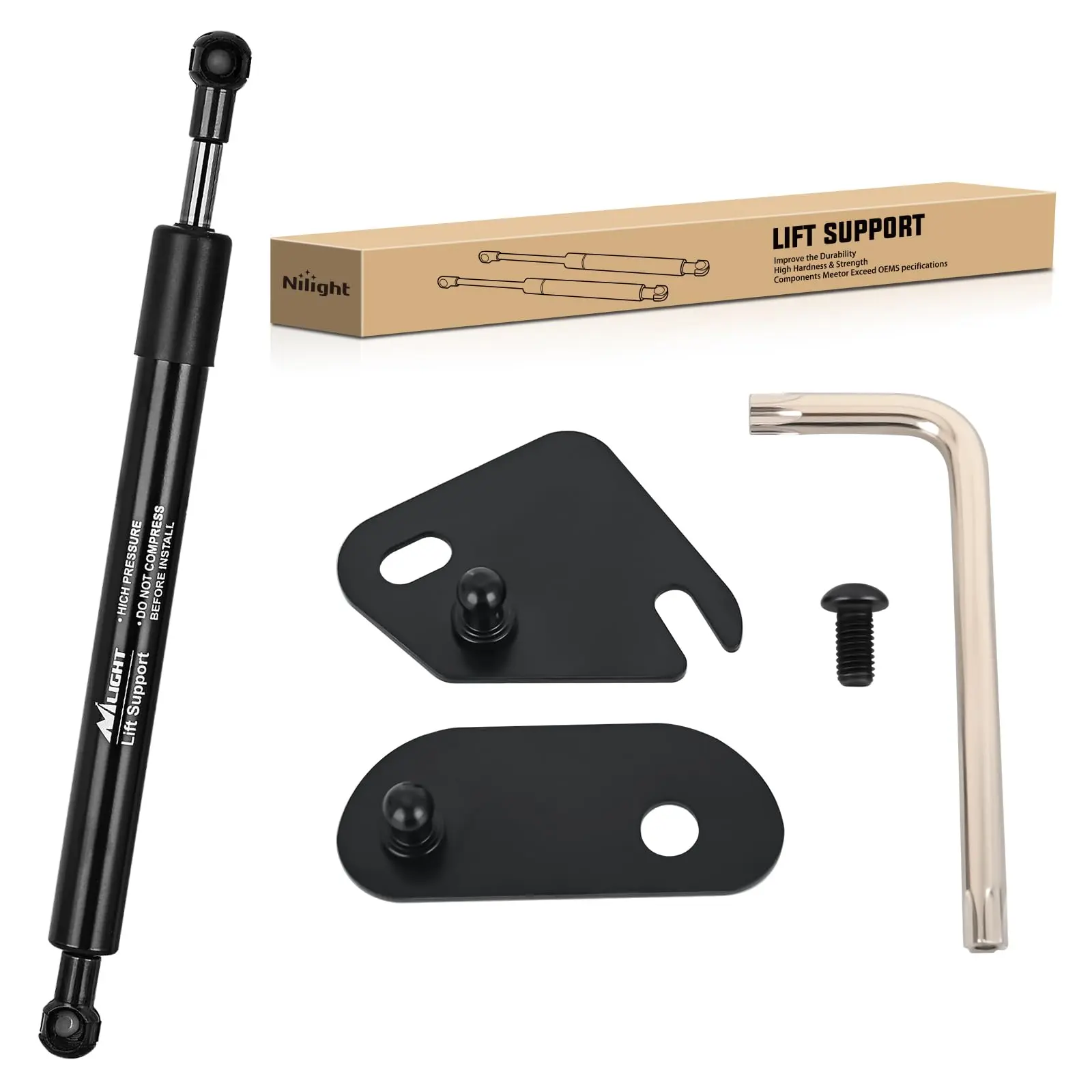 Nilight Steel Nitrogen-Filled Stability Tailgate Assist Shock, Auto Replacement Part for 15-24 Ford F150, Enhanced Protection, Quick & Hassle-Free Installation Truck Accessory Damper