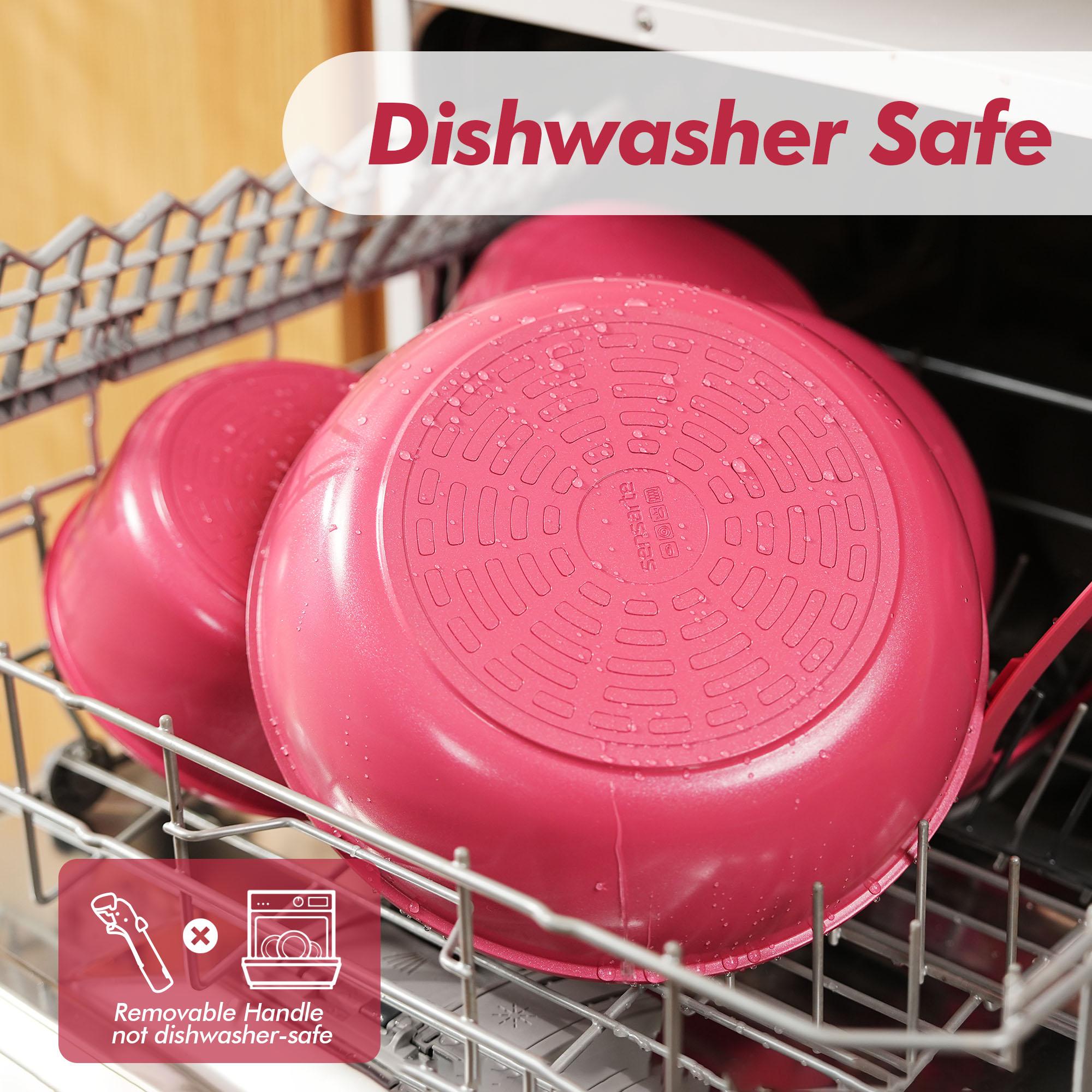 SENSARTE 19pcs Nonstick Pots and Pans Set - Kitchen Cookware Set with Detachable Handle - Includes Pizza Pan & Egg Pan & Kitchen Utensils - Ideal for Home Cooking, RV, Camping - Dishwasher/Oven Safe