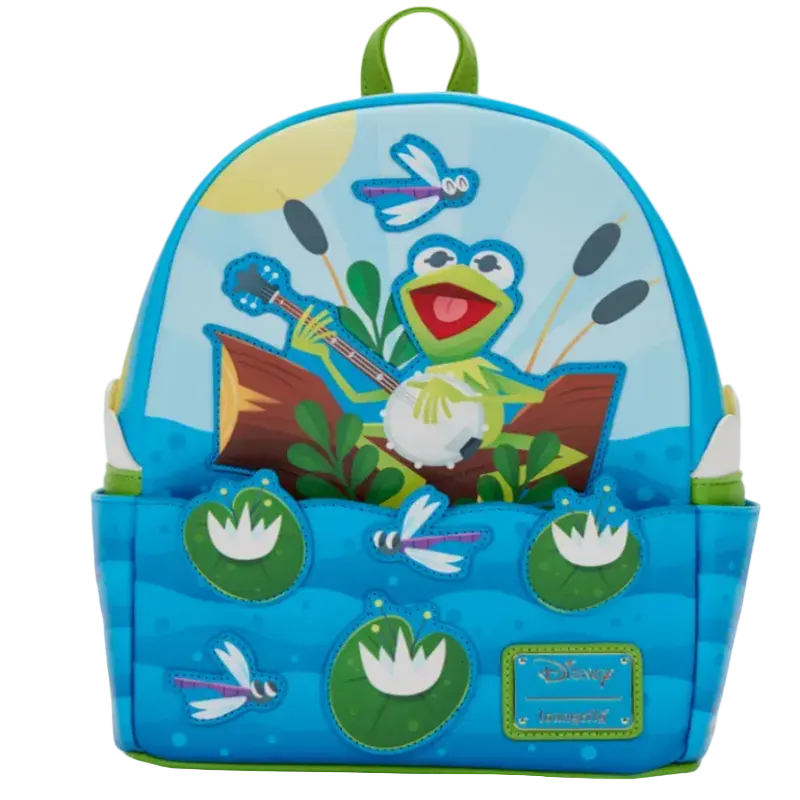 Loungefly Rainbow Connection Mini Collectible Backpack - Polyurethane (PU) Whimsical Print Design, Loungefly Backpack for Everyday Use