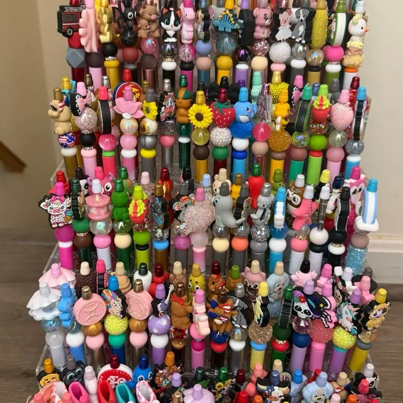 Beaded Art Pens - Stylized-Look Writing Tools with Personalizing Element, Office Stationery for Live Event Office Presentation Supplies
