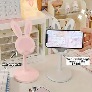 1pc Cartoon bunny desktop phone stand, tablet stand, adjustable and extendable