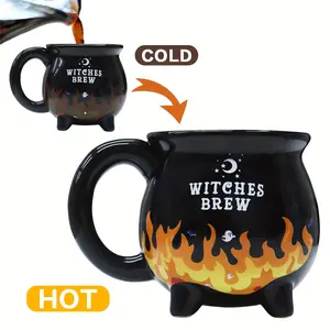 Summer Winter Drinkware  Witch Brew Cauldron Coffee Mug  Color Changing Cauldron Mug 12 oz - Birthday Gifts
