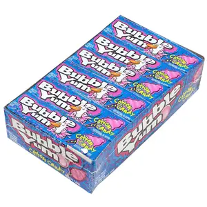 BUBBLE YUM Cotton Candy, Bubble Gum Packs, 1.4 oz (18 Count)