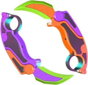 3D Printed Gravity Fidget Toy Claw Knife Fun Plastic EDC Carrot Fidget Toy Adult ADHD Autism Hand Holder Forearm Finger Strengthener Carrot Toy Gift fidget toys