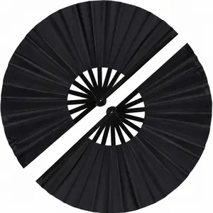 Folding Portable Hand Fan, Handheld Nylon-Cloth Vintage Retro Fabric Fans, Chinese Kung Fu Tai Chi Hand Fan for Men/Women, Festival, Dance, Gift, Performance, Decorations,mid year sale