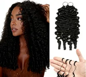 MORGENSTAR   Burmese Curl Feather Extensions 16-24" 1B Natural Black Invisible & Soft Salon Quality Tangle-Free, Durable