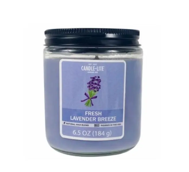 Candle Lite 129632 6.5 oz Fresh Lavender Breeze Scented Candle, Pack of 6