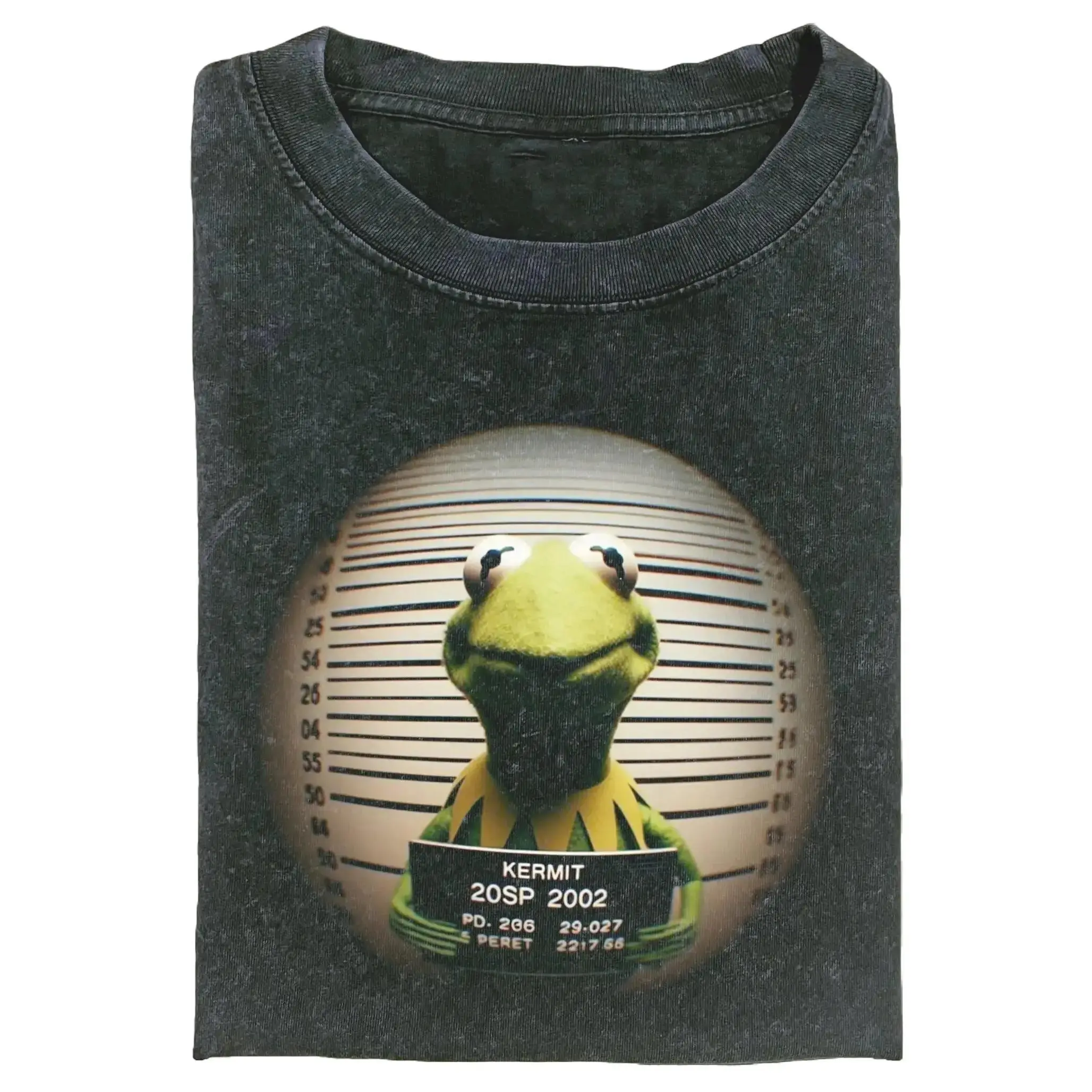 Kermit The Frog Mug Short T-Shirt, Funny Animal Graphic Tee, Nostalgia Cartoon Shirt Gift Ideas Friend