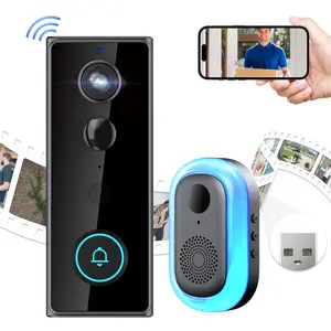 Video Doorbell Camera 2K with Chime, No Monthly Fee, Head-to-Toe View, 180° Large Field of View,Night Vision，AI Motion Detection, 4000mAh Battery Powered, 2.4GHz WiFi Only, IP65 Weatherproof
