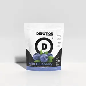 Devotion Nutrition Wild Blueberry Protein Powder 2lb – 20g Clean Protein, Zero Added Sugar, Low Carb & Gluten-Free (2lb)