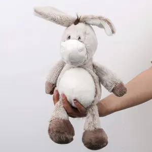 Donkey Plush Toy, Soft Hugging Donkey Doll with Ears and Hooves, Cute Sleep Companion, Birthday and Holiday Gift, Soft Stuffed Animal