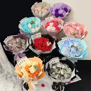 7-Piece Letter Soap Bouquet, Long-Lasting Rose Design, Perfect Gift for New Year & Christmas, Valentine’s Day, Mother’s Day